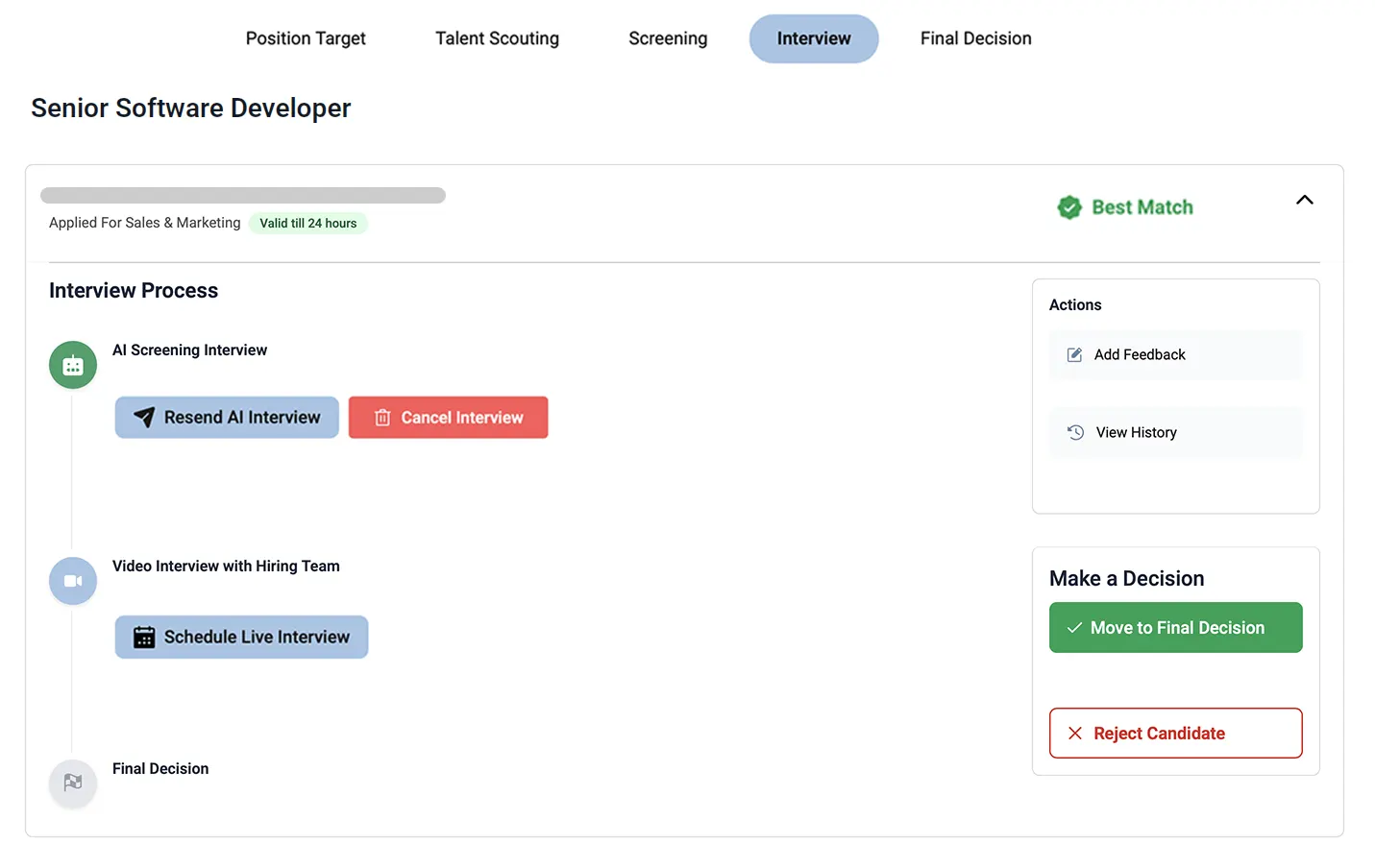 Dr.Job AI video interview platform analyzing candidate responses and soft skills