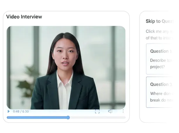 Recorded video interviews - Dr.Job